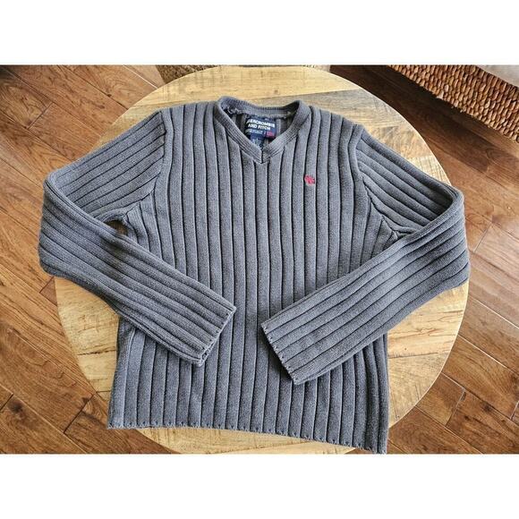 Abercrombie & Fitch Other - Abercrombie & Fitch Thick Vintage Sweater Vintage Pullover Mens L Gray Chunky